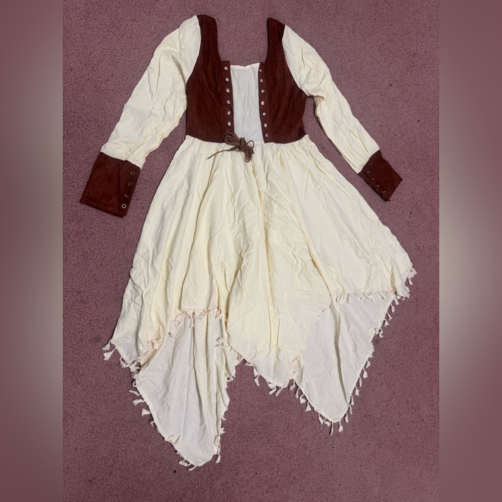 New large kids girls renaissance dress costume peasant medieval